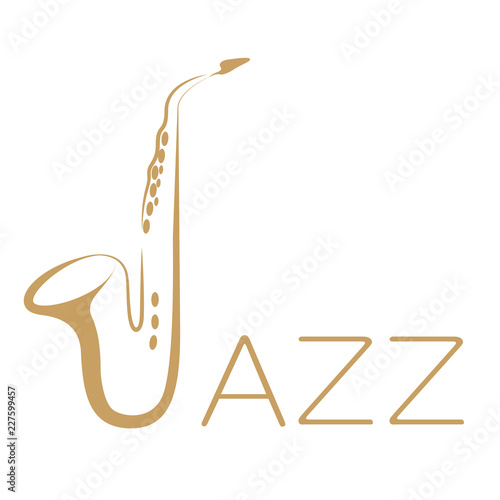 The letter design of the jazz. Isolated on white background.