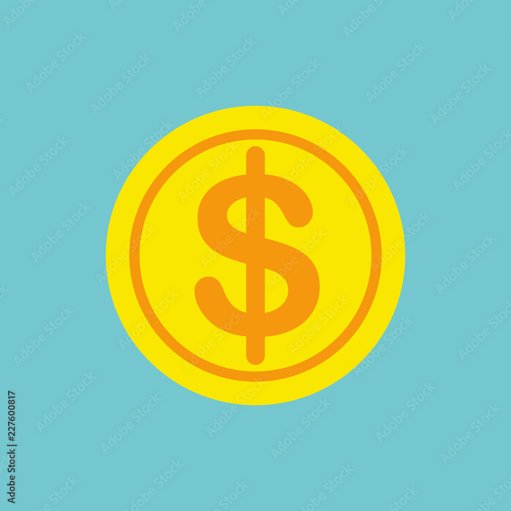 dollar coin icon. vector money - investment symbol dollar coin icon. vector money - investment symbol