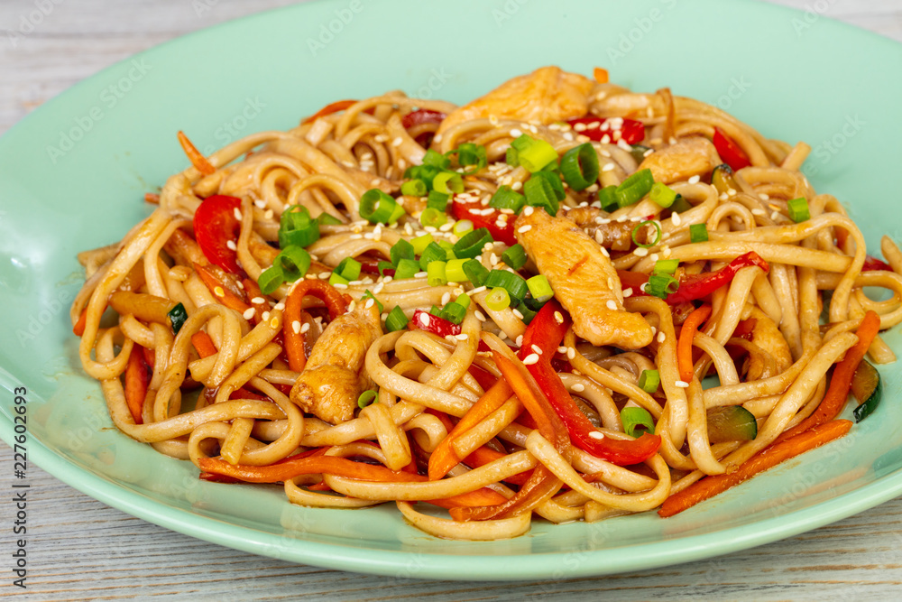 Udon with chicken Udon with chicken