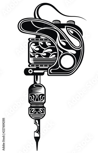 Illustration of tattoo machine 
