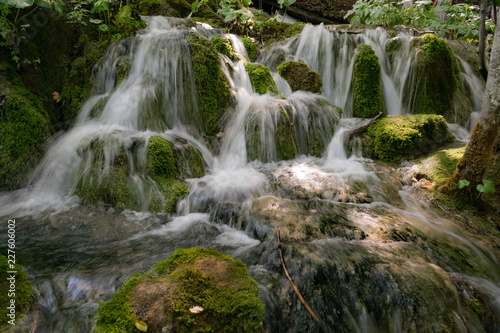 Little waterfalls in Plitvice National Park  Croatia