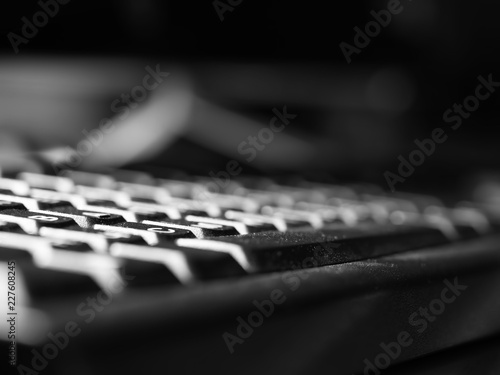 Diagonal office keyboard object background