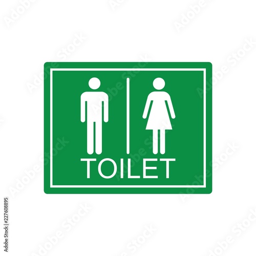 Toilets icon, Male and female bathroom, restroom sign flat icon