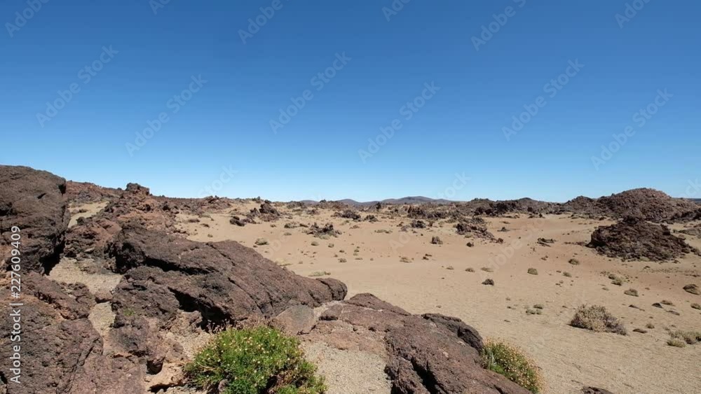rocky desert landscape with rocks and blue sky , Teide, Tenerife rocky desert landscape with rocks and blue sky , Teide, Tenerife