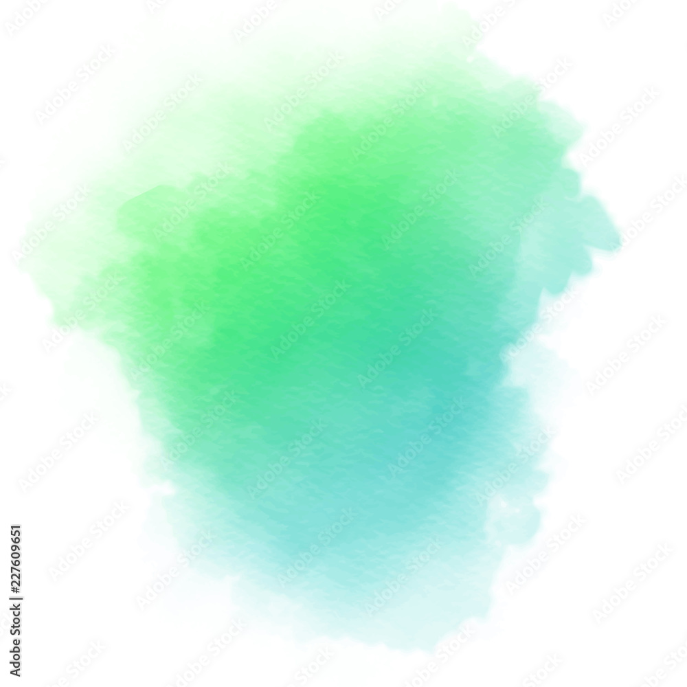 green watercolor splash