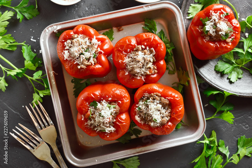 Stuffed red peppers