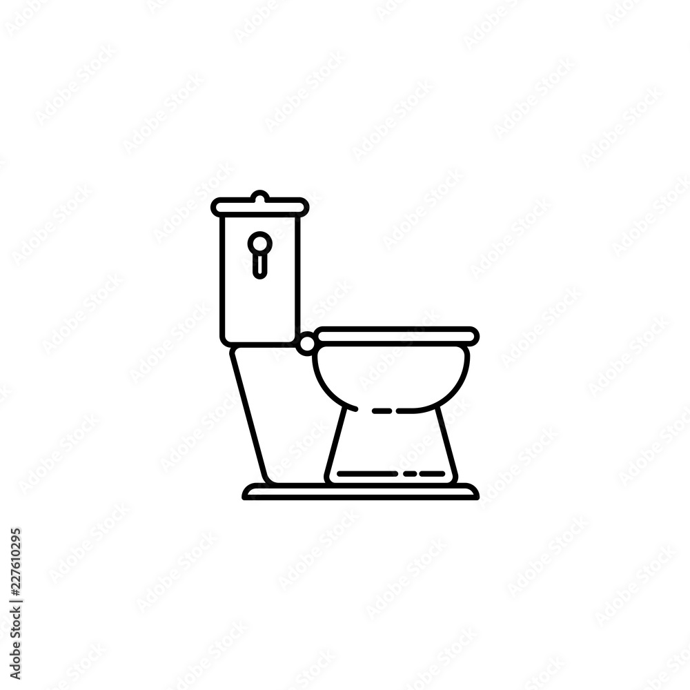 Flush toilet icon. Flush toilet icon.
