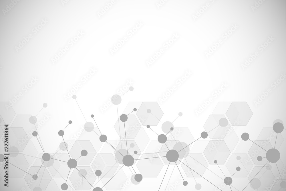 Molecular structure background and communication. Abstract background from molecule DNA. Medical, science and digital technology concept with connected lines and dots. Molecular structure background and communication. Abstract background from molecule DNA. Medical, science and digital technology concept with connected lines and dots.