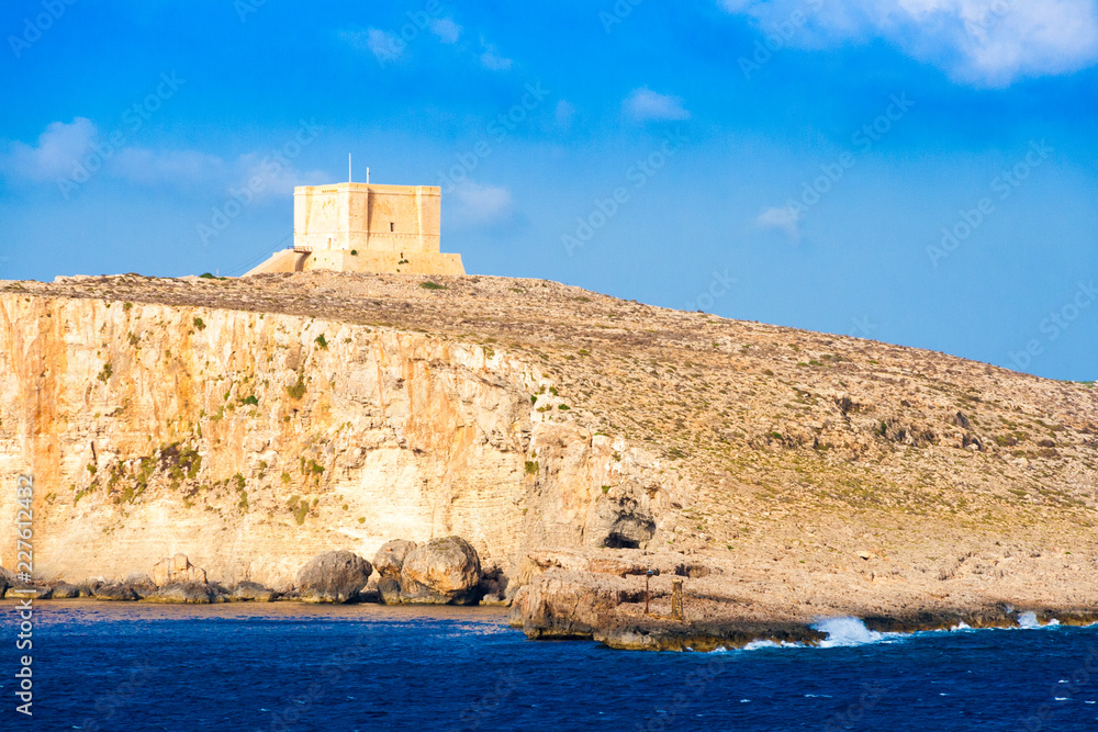 The Saint Mary's Tower on Comino island, Malta