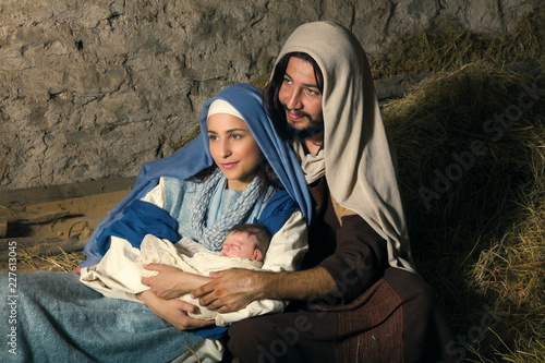 Foto Mary and Joseph nativity scene