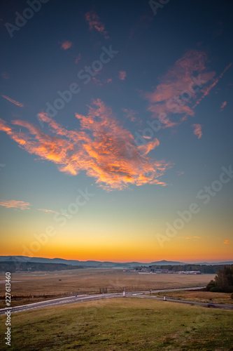 Landscape at sunrise