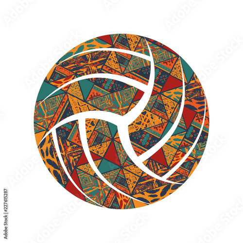 Volleyball pattern symbol