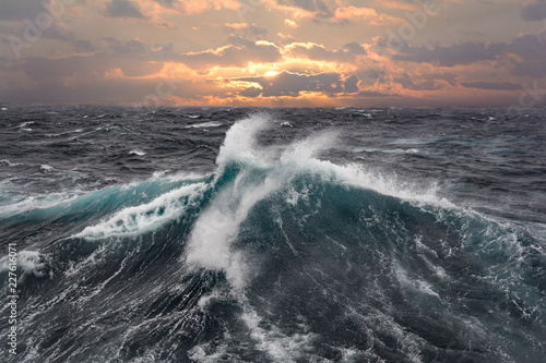 sea wave during storm in atlantic ocean © andrej pol