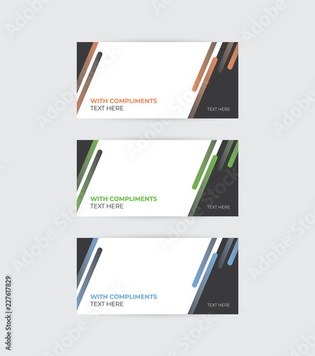 Simple compliment slip style design