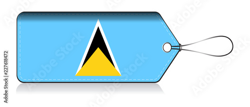 Flag of Saint Lucia, Saint Lucian flag label photo