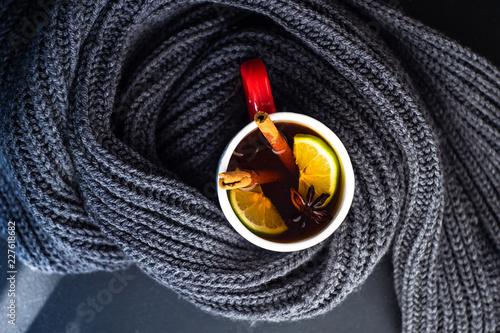 Mulled tea and scarf