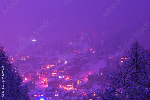 Zermatt valley and matterhorn peak