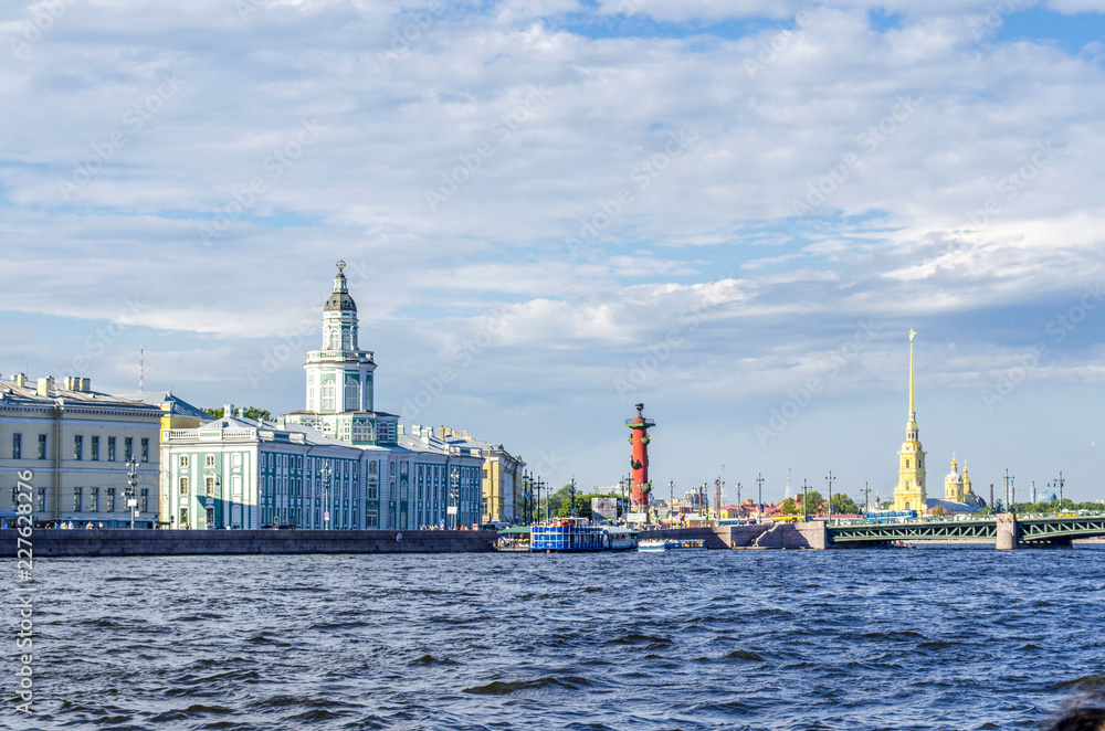 St. Petersburg, Neva river water area, Palace bridge
