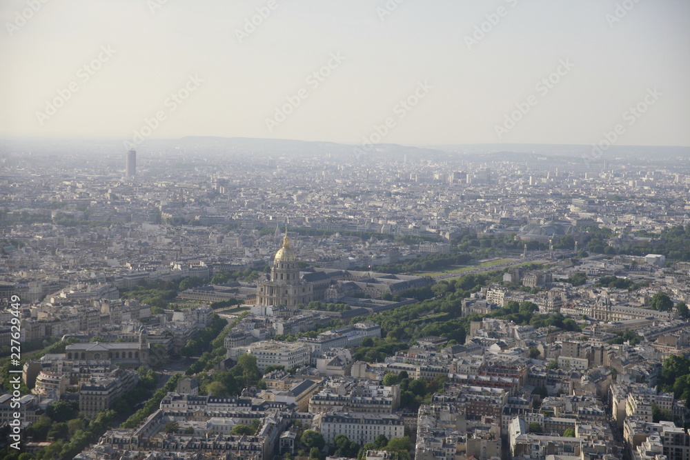 view of the quarters of Paris from the Montparnasse tower