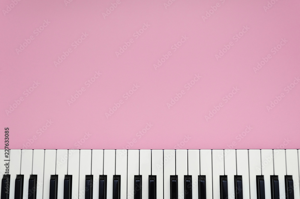 Abstract pink music background with piano Stock Photo | Adobe Stock