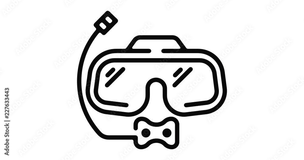 Diving line icon motion graphic animation with alpha channel. Diving line icon motion graphic animation with alpha channel.