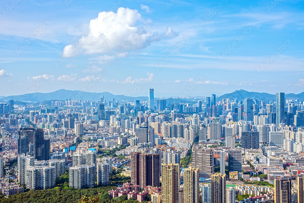 Fototapeta premium Shenzhen Nanshan District intensive real estate properties