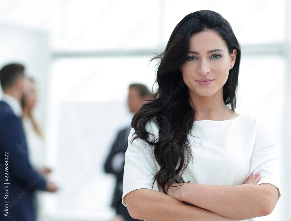 Obraz premium closeup. Executive woman in the office