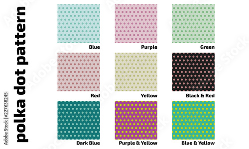 Multiple Polka Dot Patterns Vector