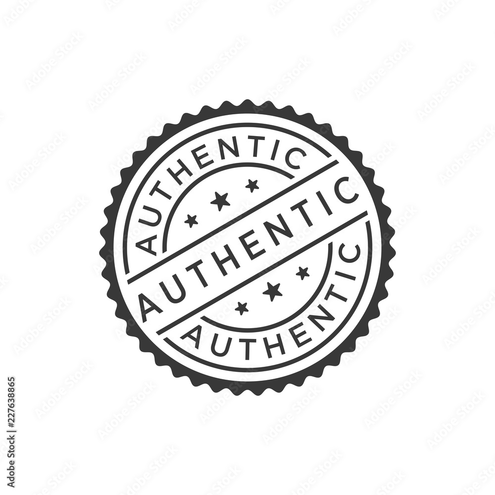 Authentic stamp seal vector template