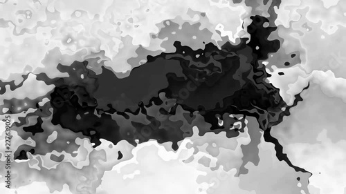 Wallpaper Mural abstract animated twinking stained background seamless loop video - watercolor splotch effect - gray grayscale black and white color Torontodigital.ca