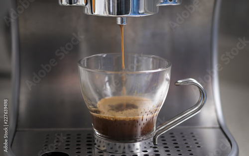 Italian espresso coffee preparation
