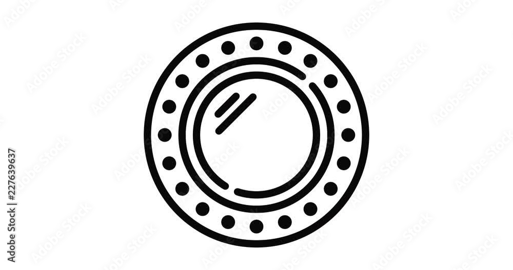 Submarine line icon motion graphic animation with alpha channel. Submarine line icon motion graphic animation with alpha channel.