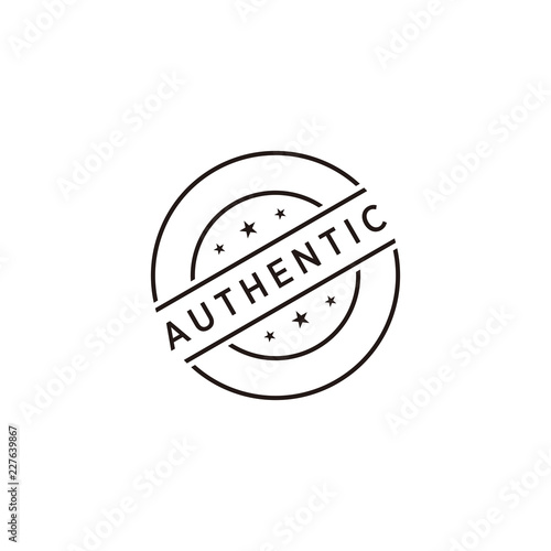 Authentic stamp seal vector template	