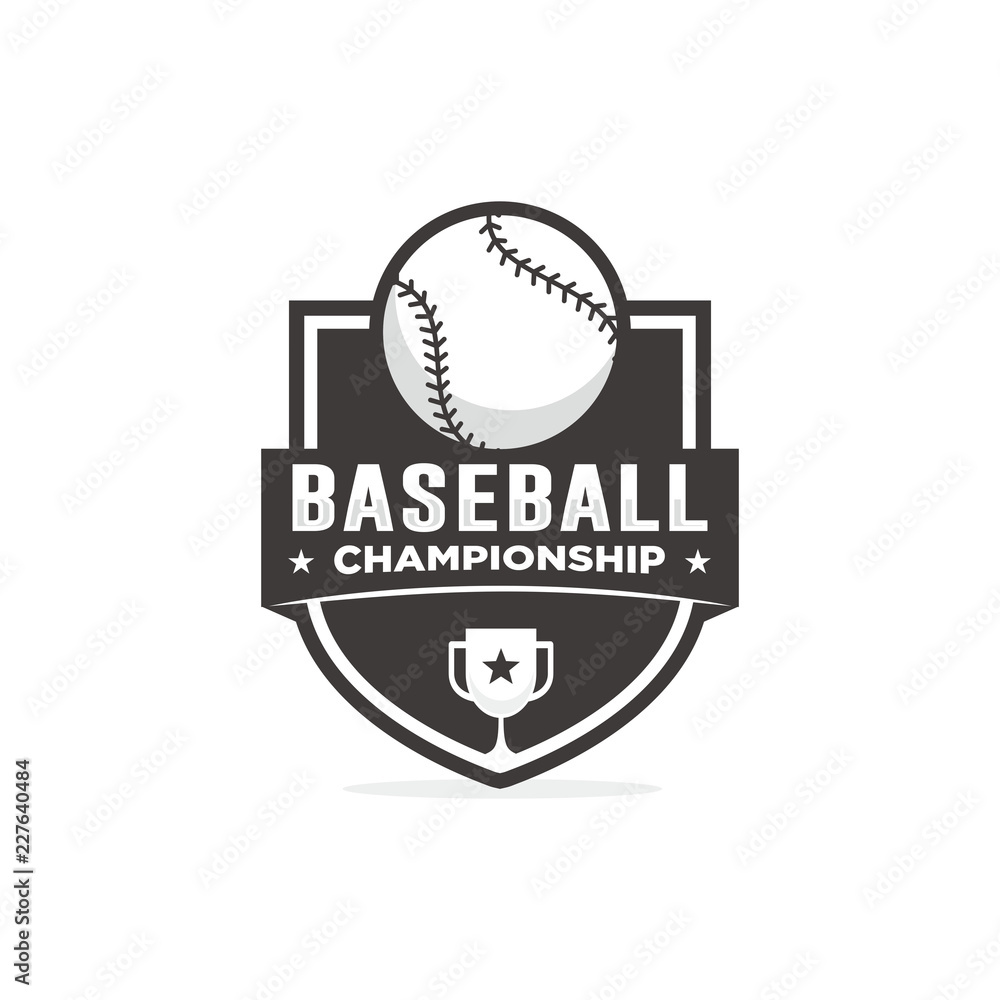 Baseball logo template Baseball logo template