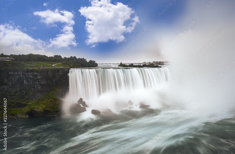 Niagara falls from Canada. Long exposure Niagara falls from Canada. Long exposure