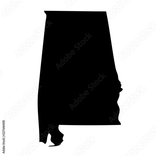 Alabama - map state of USA