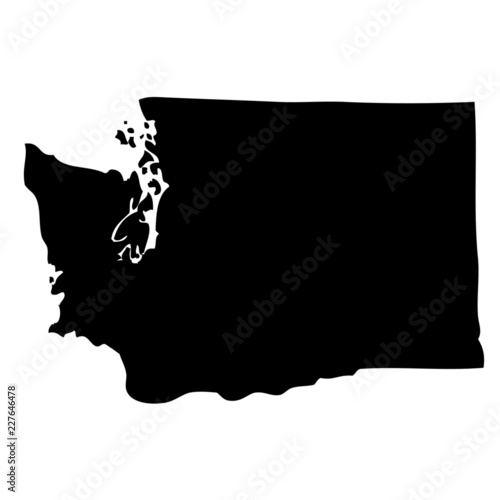Washington - map state of USA