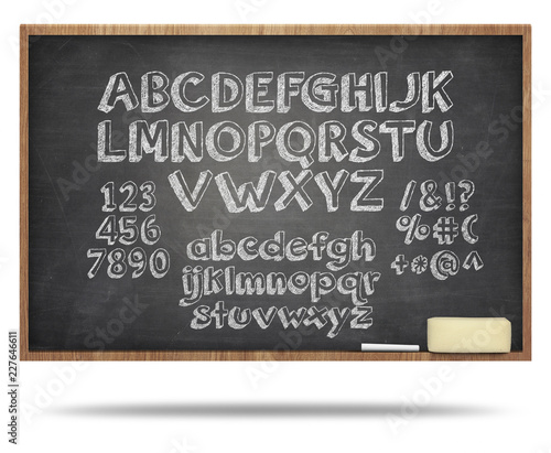 ABC education concept on blackboard