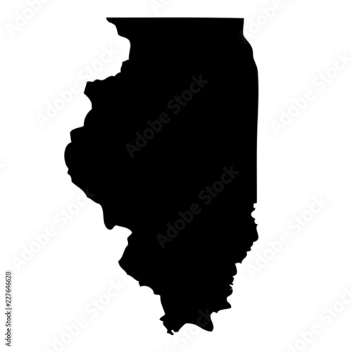 Illinois - map state of USA