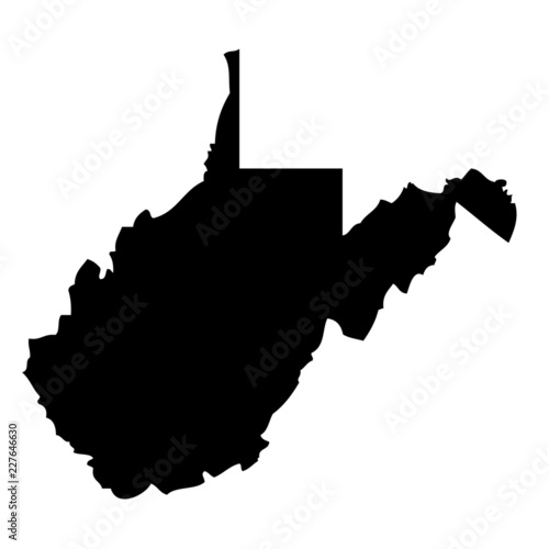 West Virginia - map state of USA