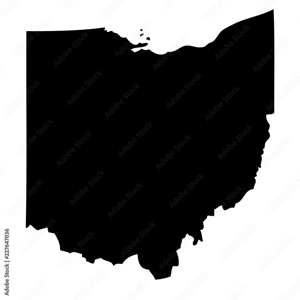 Ohio - map state of USA