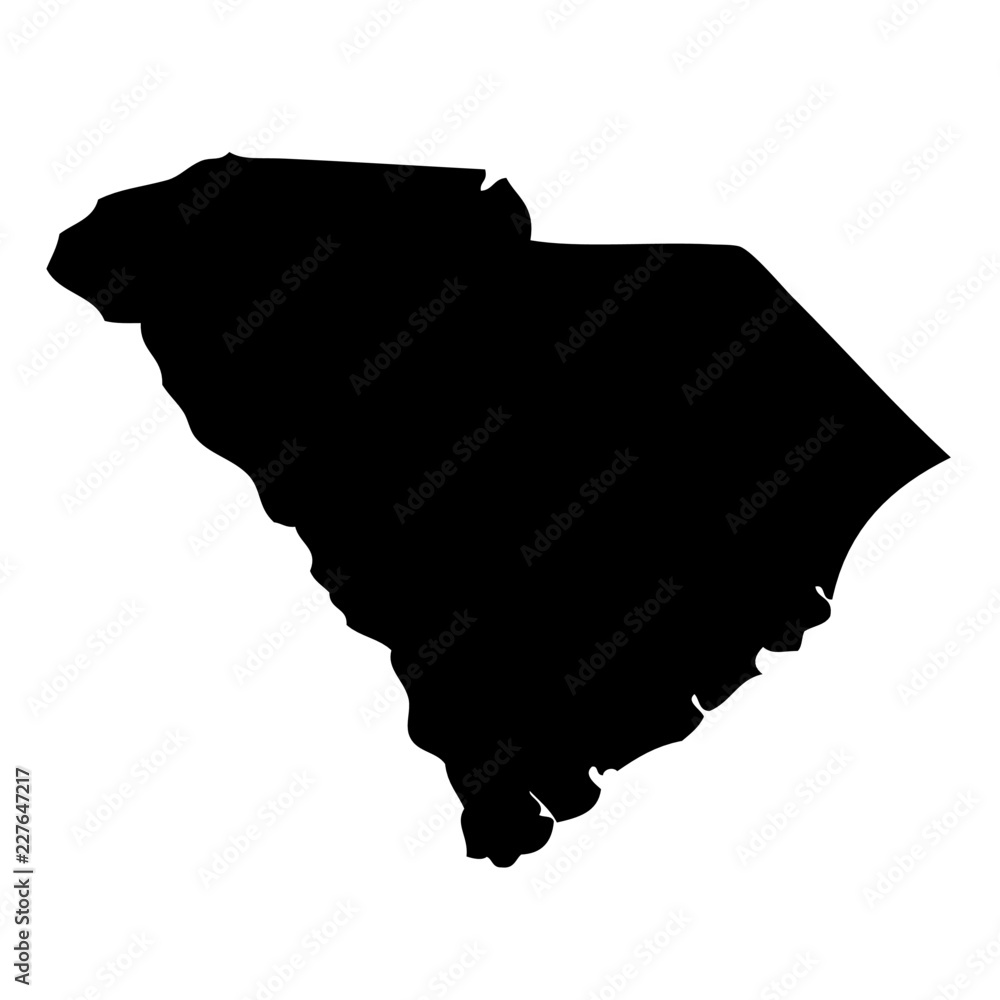 Naklejka Karolina Południowa - mapa stanu USA