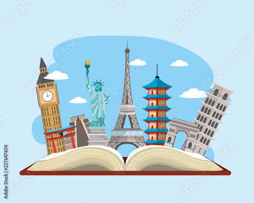 book with international travel place destination