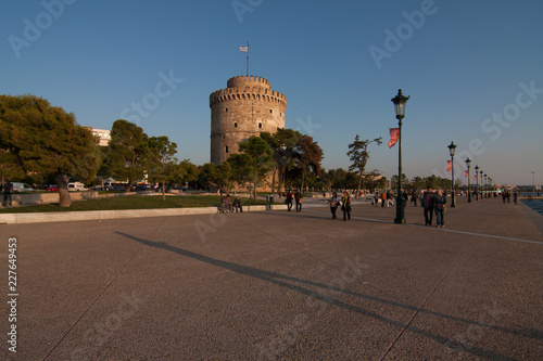 Weißer Turm von Thessaloniki im Abendlicht - Griechenland