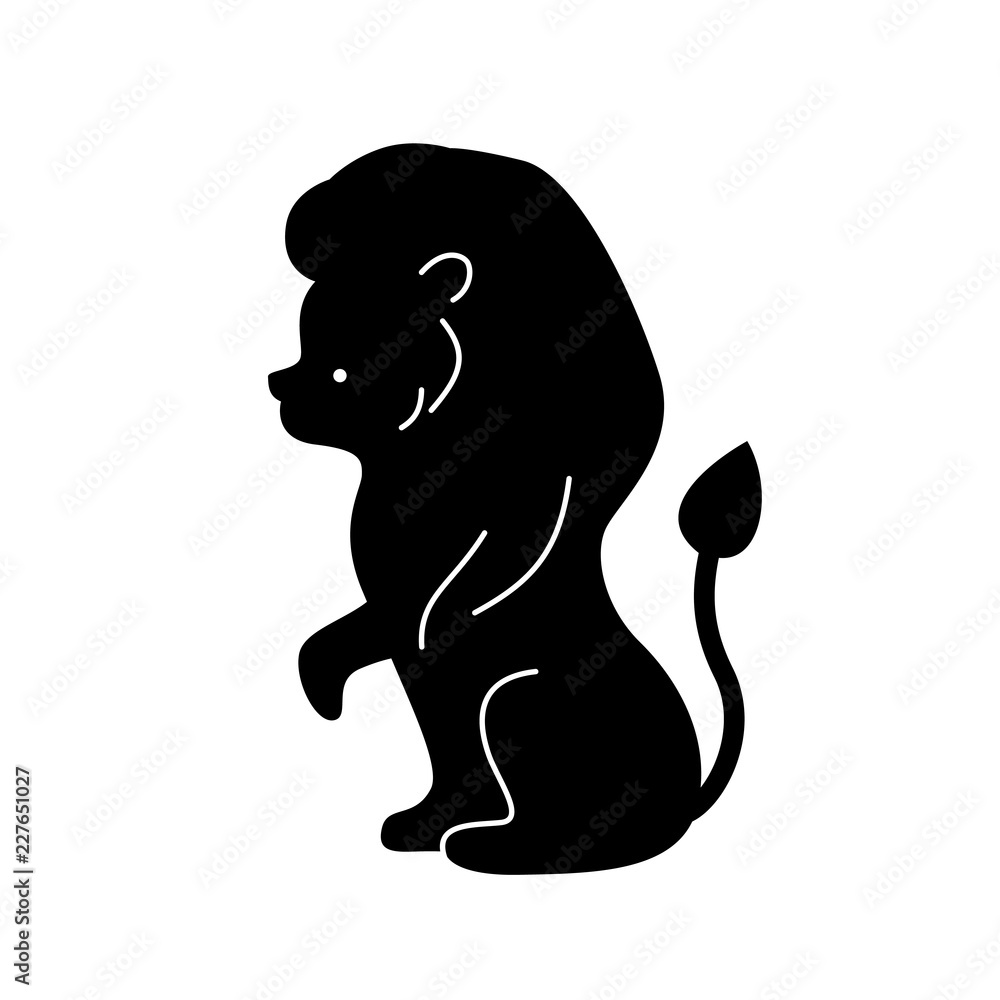 Black lion silhouette. Vector Black lion silhouette. Vector