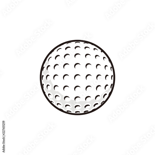 Golf ball icon vector