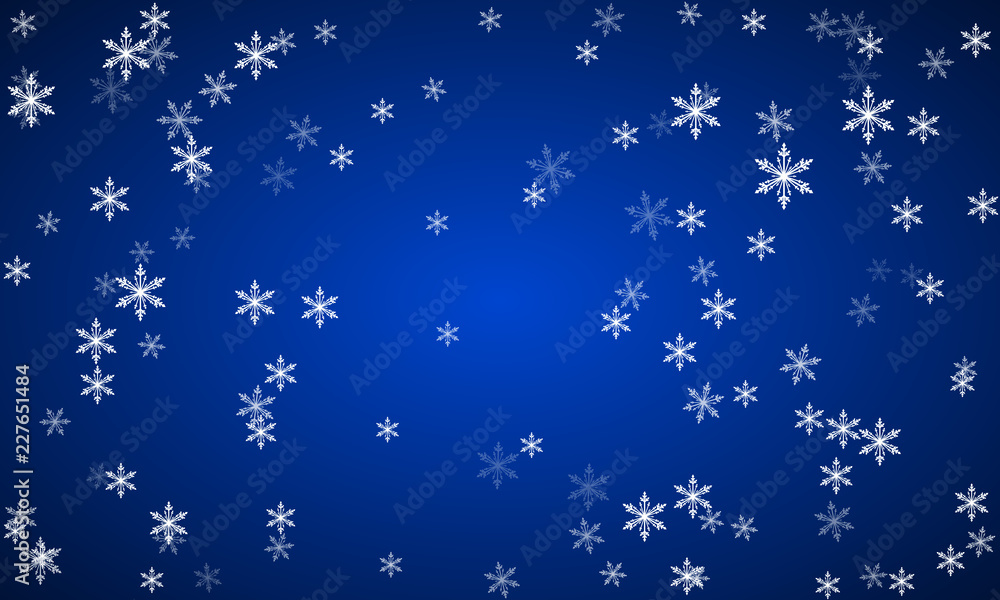 Christmas snow background with scattered snowflakes falling in the winter on New Year holidays Christmas snow background with scattered snowflakes falling in the winter on New Year holidays