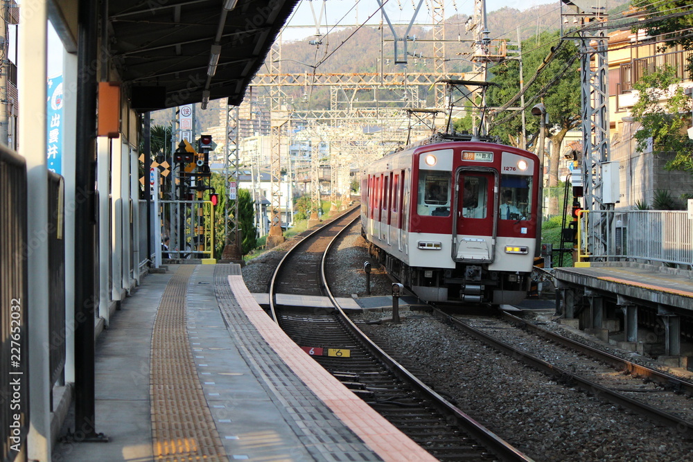 A train running in Japan. Kintetsu train A train running in Japan. Kintetsu train