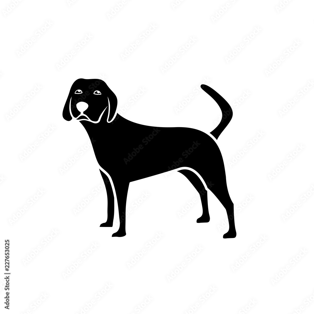 Obraz premium dog silhouette vector. dog logo icon template