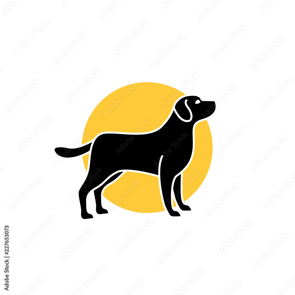 dog logo vector design template.